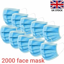 2000 pcs Blue Disposable 3 Ply Protective Face Mask Breathable Surgical Masks