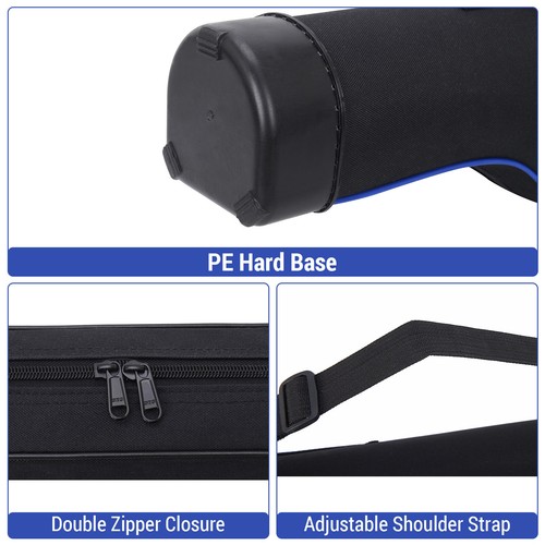 LIXADA Fishing Rod Bag 51.2 Inch Hard Shell Fishing Tackle Storage Bag F9M7 - Picture 5 of 18