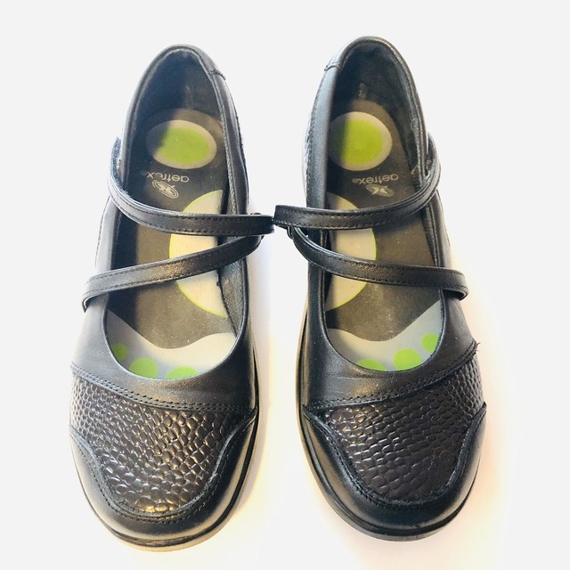 Aetrex Annie Mary Jane Cognac - Lucky Feet Shoes