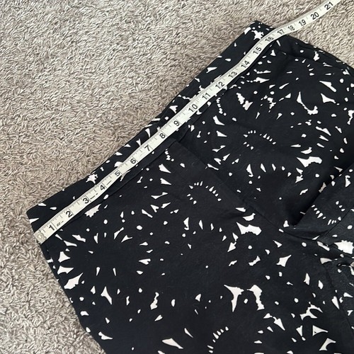 Ann taylor signature black white super stretchy office cropped pants pockets 10 - Picture 5 of 10