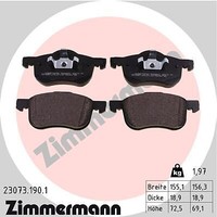 Zimmermann 23073.190.1 Bremsbelagsatz, Scheibenbremse FüR Volvo
