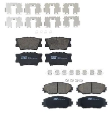 TRW Pro Front and Rear Ceramic Brake Pad Set & Hardware Kit For HS250h RAV4 L4