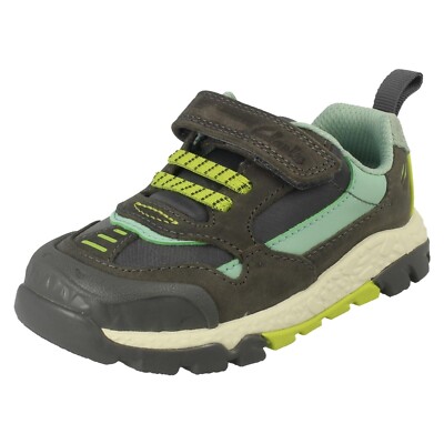 Jungen Clarks Leder Freizeit Haken Und Schlaufe Turnschuhe, Steggy 2 Park