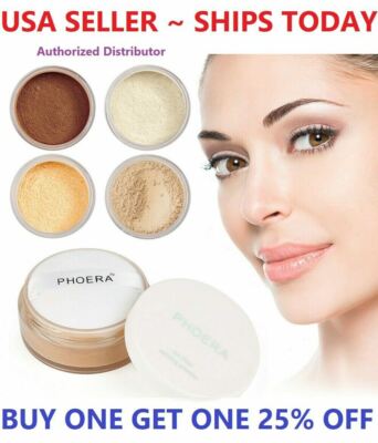 Phoera Translucent Loose Setting Face Powder Makeup Foundation Smooth Full Size 