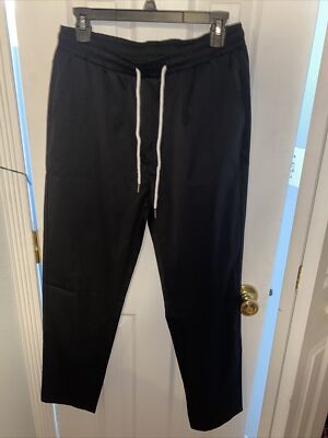 Black Joggers Polyester Sweats Slim Brand New Mens Size Large