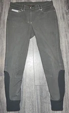 Euro-Star Breeches Equestrian Horse Riding Pants Gray Women's Size 40 US Size 28