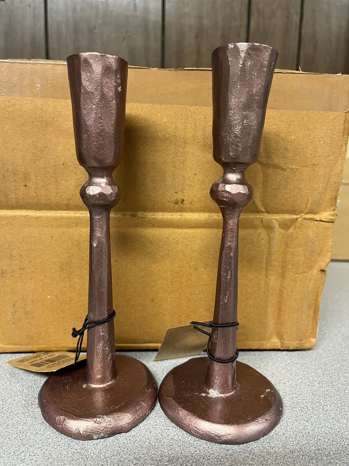 Hand-forged Iron Antique Copper Finish Lot Of 2 S7