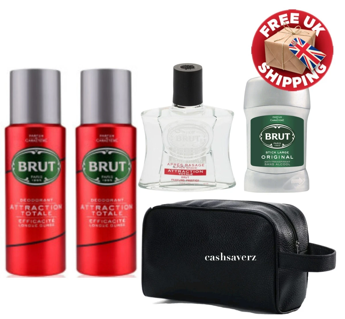 BRUT Men s Attraction Totale Gift Set Woody Fragrance White Musk Citrus Scent