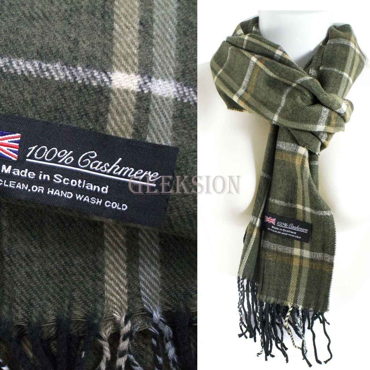 Winter Unisex 100% Cashmere Plaid Scotland Made Solid Winter Unisex 100% Cashmere Plaid Scotland Made Solid