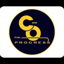 Vintage Tin Metal Sign 10x8 C&O Chesapeake Ohio Railroad Stacked Yellow Letters 