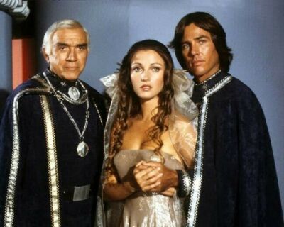 Battlestar Galactica Lorne Greene Jane Seymour Richard Hatch 8x10 inch photo