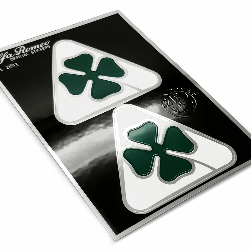 Adesivo Alfa Romeo Ufficiale 2 Quadrifoglio Verde - Immagine 2 di 4