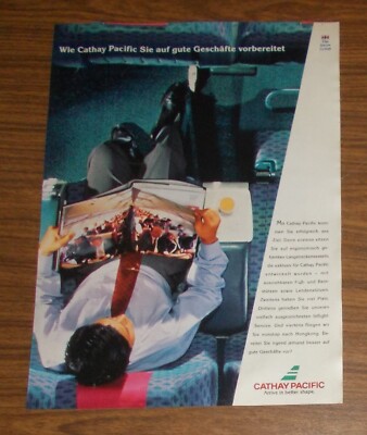 Seltene Werbung CATHAY PACIFIC bereitet auf gute Geschäfte vor 1993