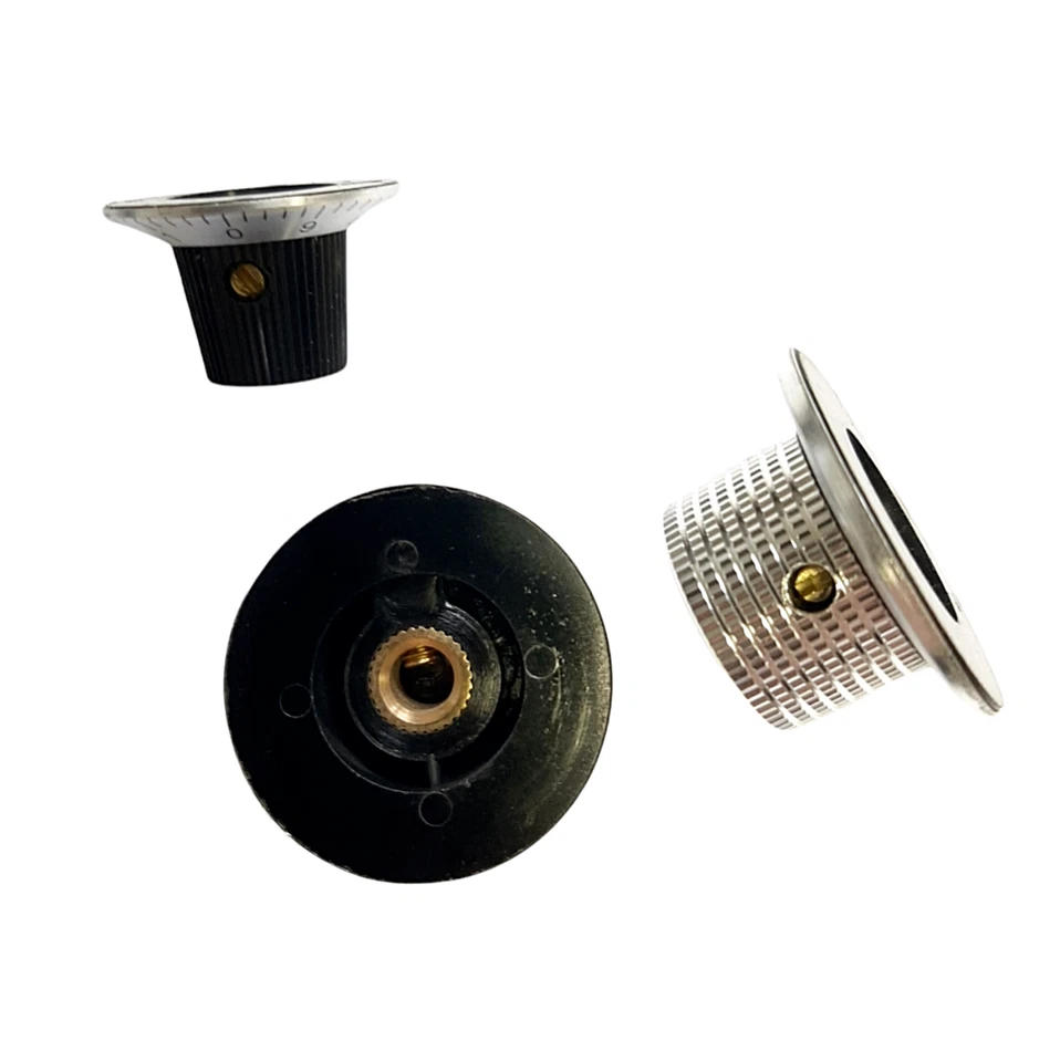 Potiknopf Drehknopf Reglerknopf ALU Schwarz Potentiometer 6mm Achse Aluminium - Bild 3 von 3