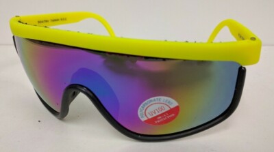 Vintage Sports wrap around neon frame sunglasses w/iridium lens tint
