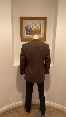 CANALI FOR BLOOMINGDALES' SPORT COAT/BLAZER BROWN PLAIDS 2 BUTTONS SIZE IT 50R - Picture 12 of 12