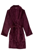 Victoria's Secret Short Cozy Robe Medium/Large Purple 💜 Kir" New VS-134