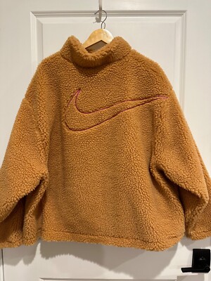 Nike Sportswear Swoosh Jacket Plush Sherpa Fleece 3XL Fuschia
