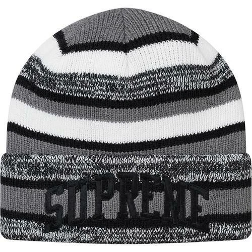 Bonnet noir rayé bruyère Supreme taille unique F/W 17