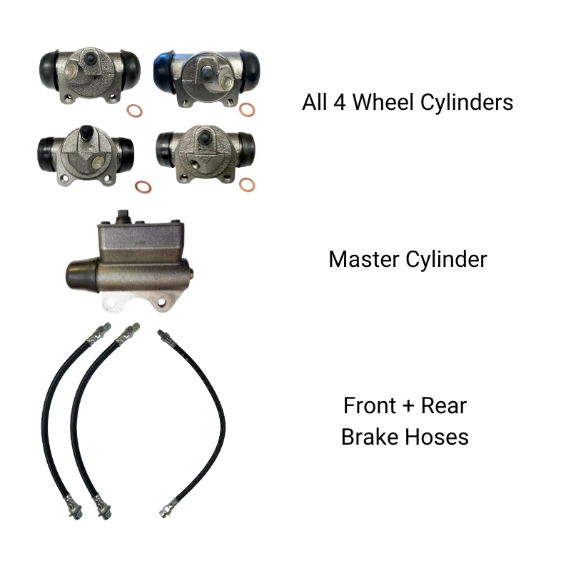 For 1939-1941 Plymouth 1939-1940 Dodge Brake Set! Master + Wheel Cylinders Hoses - Image 2 of 4