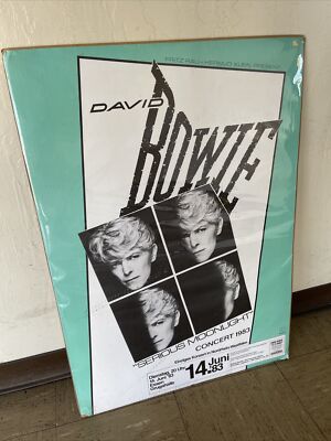 Original And Very Rare 1983 David Bowie Poster Germany June 14 1983 33 x23 