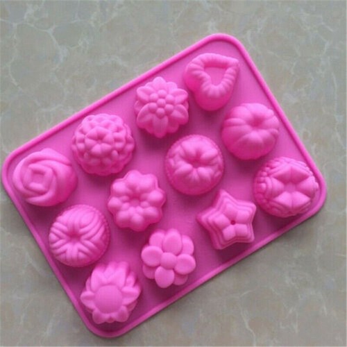 Mould Silicone Muffin Cake Cupcake Cookie Chocolate Mold 12 Cup Baking Pan - Picture 4 of 7