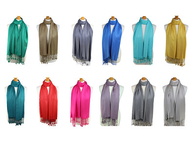  Pashmina einfacher Schal Schal Stola Halstuch Fabrik zweitwarm weiche saisonale Farben