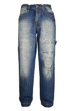 jeans pantaloni da uomo larghi con gamba larga hip hop rap skate baggy 42 44 46