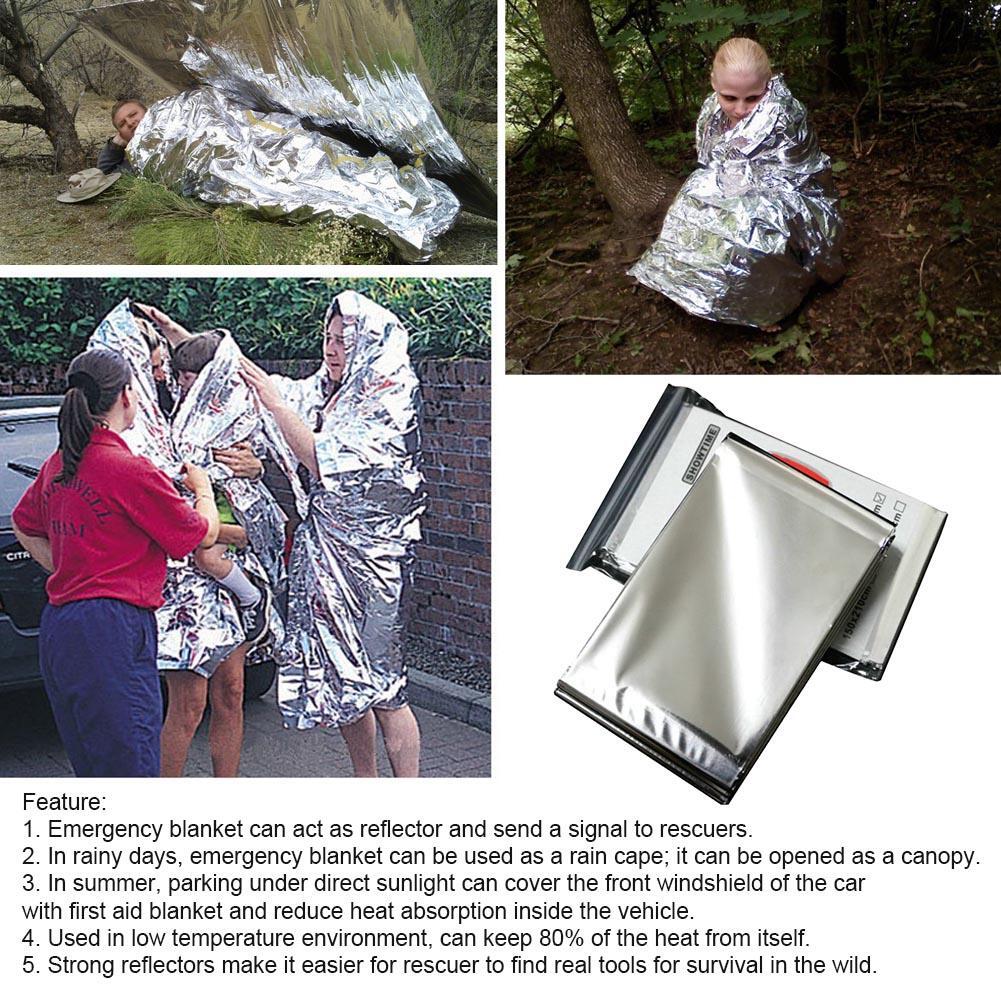 140x210cm Survival Blanket Reflective Emergency Rescue Heat