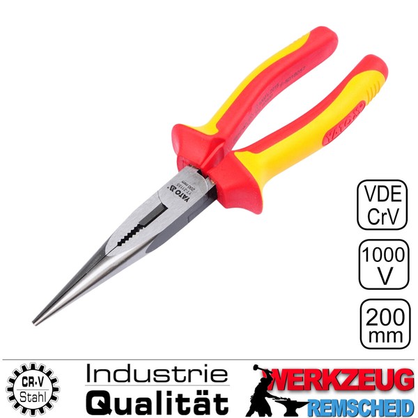Vde Elektriker Spitzzange Profi Radiozange Telefon Kabel Zange 200Mm Lang 1000V-image