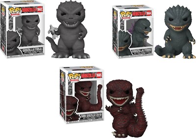 Set 3 Funko Pop Godzilla 70th Anniversary 1954 1999 2016 | eBay