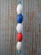 5 Old Fish Net Floats 26 Inches Long Fishing Buoys Bouys Tiki Hut Bar  -(SF509)