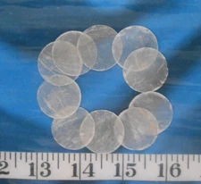 ~ Capiz Shell Sliced Rounds  ~ 1-inch ~ 10 ~ Shellcraft ~ Sailor's Valentines ~