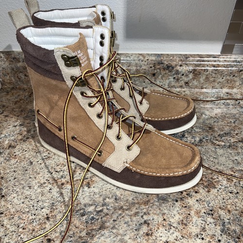 Brown Suede Boat Shoes Boots 