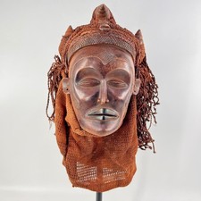 Chokwe Mask Mwana Pwo with Headdress Angola