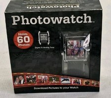Photowatch Picture Watch Holds 60 Photos Digital Analog Time Calendar USB Rubber