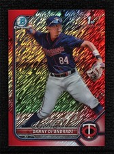 2022 Bowman Chrome Prospects Red Shimmer Refractor 3/10 Danny De Andrade 0m4r