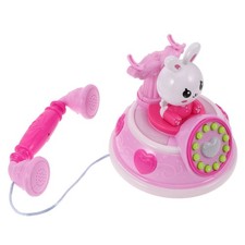 Rosy Rotary Phone Toy for Kids Roleplay Communication Skills