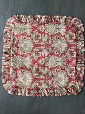 Ralph Lauren Jardiniere EURO Sham Cotton Red Gold Floral 26x26 Ruffled