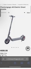 Phantom Gogo A8 Foldable Electric Scooter 28 Miles, Grey