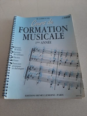 Livre Cours de formation musicale 1ère année M.LABROUSSE éditions LEMOINE 1995 - Photo 1/4