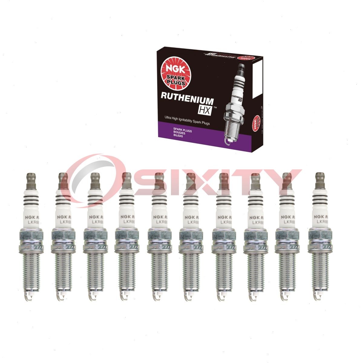 10 pcs NGK Ruthenium HX Spark Plugs for 2006-2010 BMW M5 5.0L V10 - Engine ad