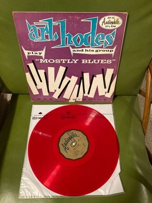 Art Hodes And His Group Mostly Blues LP Red Vinyl Audiophile Records VG MONO