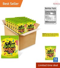 Soft Chewy Candy Assorted Fruit Flavors Pack of 12 3.6oz Sour Sweet