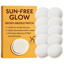 Sun-Free Glow Micro-Needle Tanning Patch Face Body, Streak-Free Tan