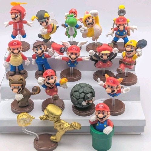 Super Mario Bros. 35th Anniv. Mini Figure Choco Egg Full Complete set of 16 Used
