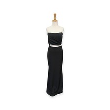 Windsor Black Strapless Cutout Maxi Dress Size L Large
