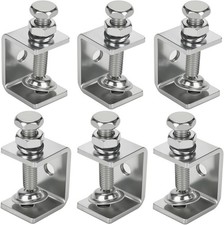 6 Pack Stainless Steel C Clamp - 1-3/16 Inch Small C Clamp Set, Heavy Duty Metal