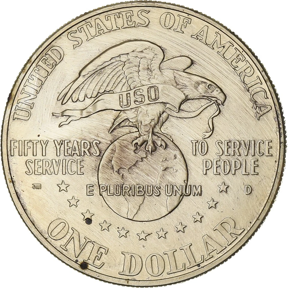[#199317] United States, Dollar, 1991, U.S. Mint, Silver, AU, KM:232 - Image 2 of 2