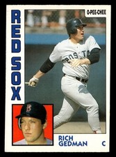 Rich Gedman 1984 O-Pee-Chee #296 Boston Red Sox Vintage Baseball *191